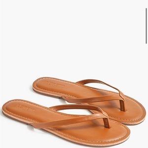 J.Crew Leather Skinny Strap Flip Flops
